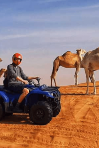 Morning Desert Safari atv camel ride