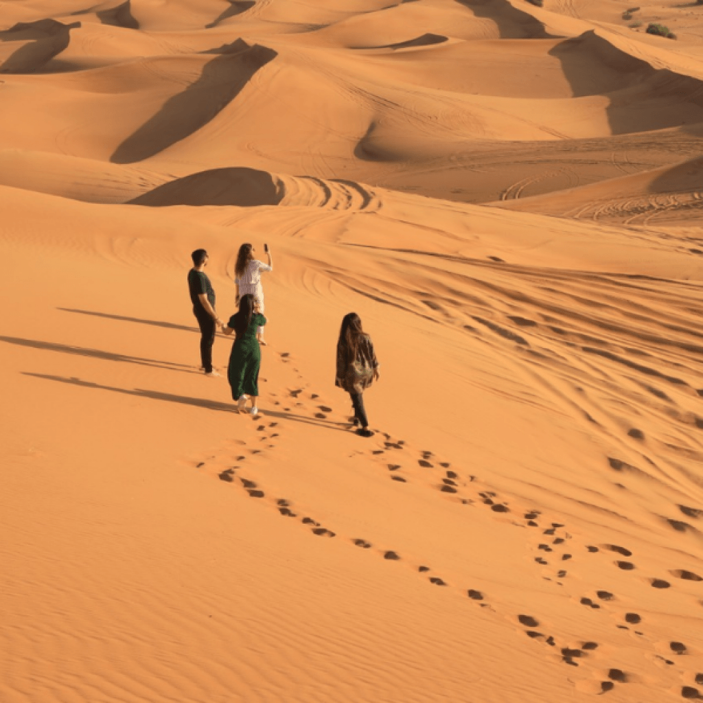 4 persons in desert safari